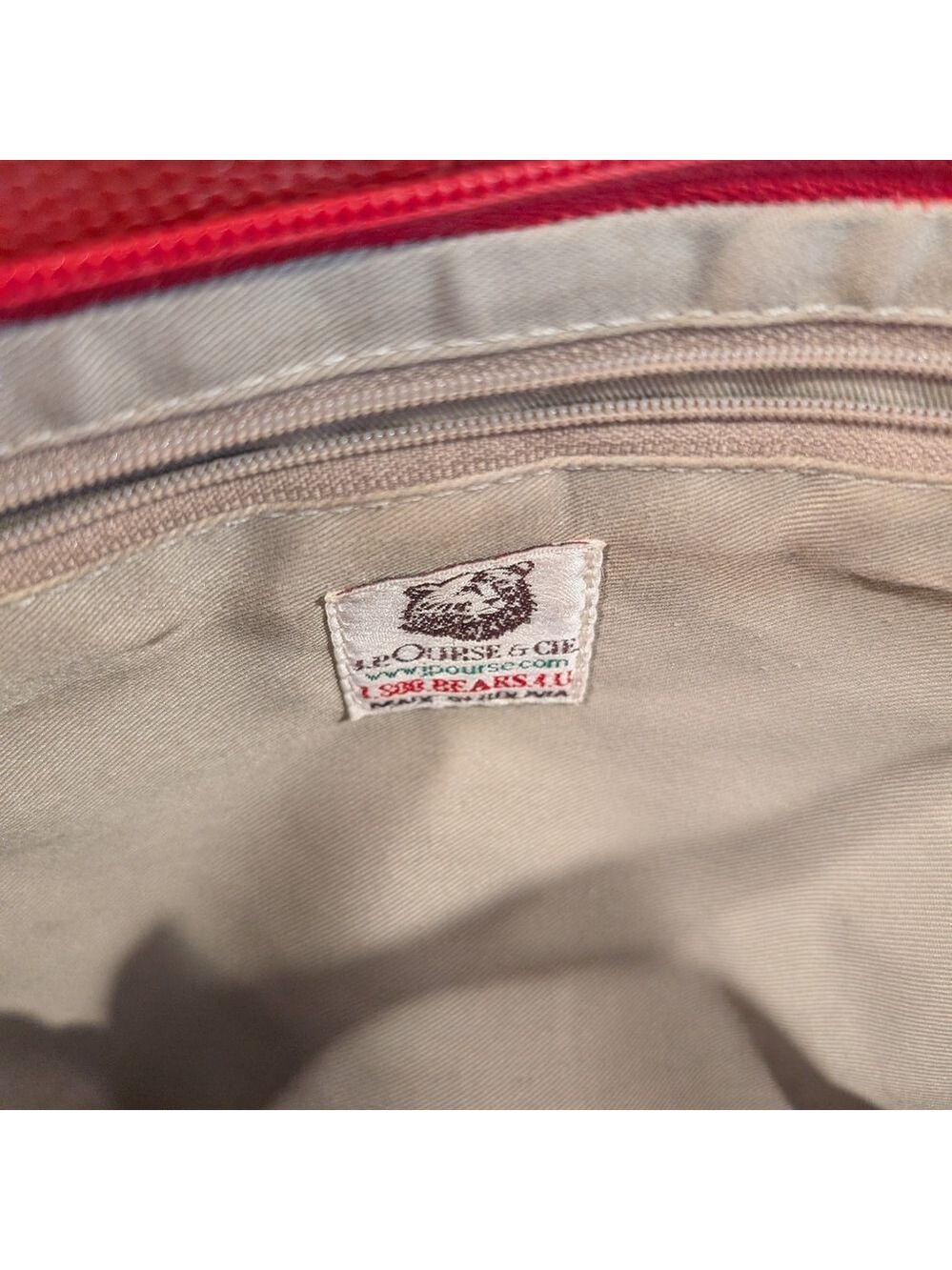 JP Ourse & CIE Red Dog Design Tote Made in Bolivia - Picture 3 of 8